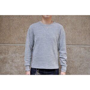 UES Japan 11.8oz Ribbing Thermal Sweatshirt Heather Grey XL